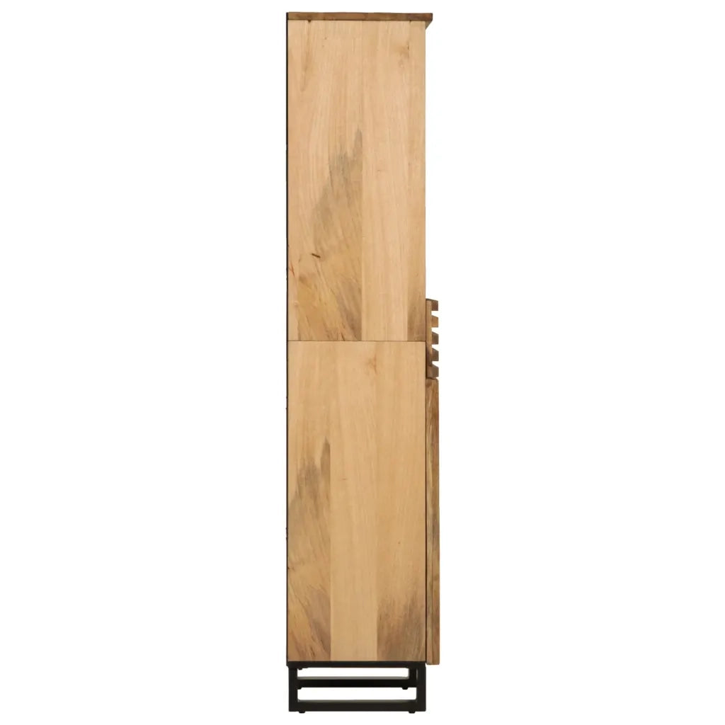 vidaXL Credenza 38x34x160 cm in Legno Massello di Mango Grezzo