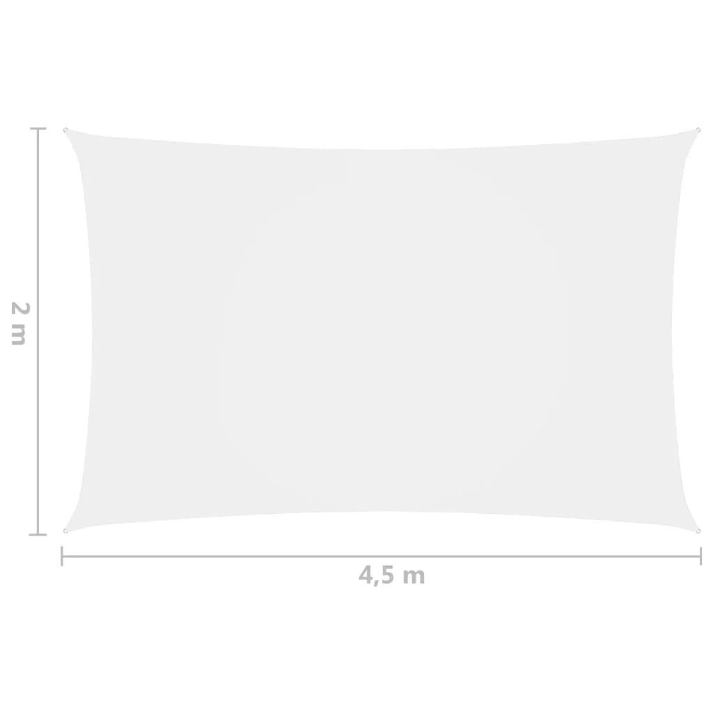 Vela ombreggiante/ombrellone rettangolare in tessuto Oxford 2 x 4,5 m bianco 02_0009618