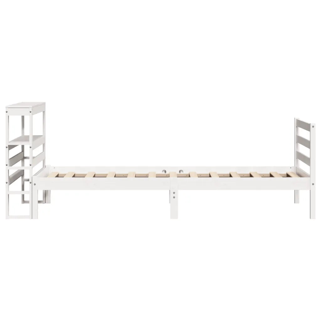 Letto senza Materasso Bianco 90x200 cm Legno Massello di Pino