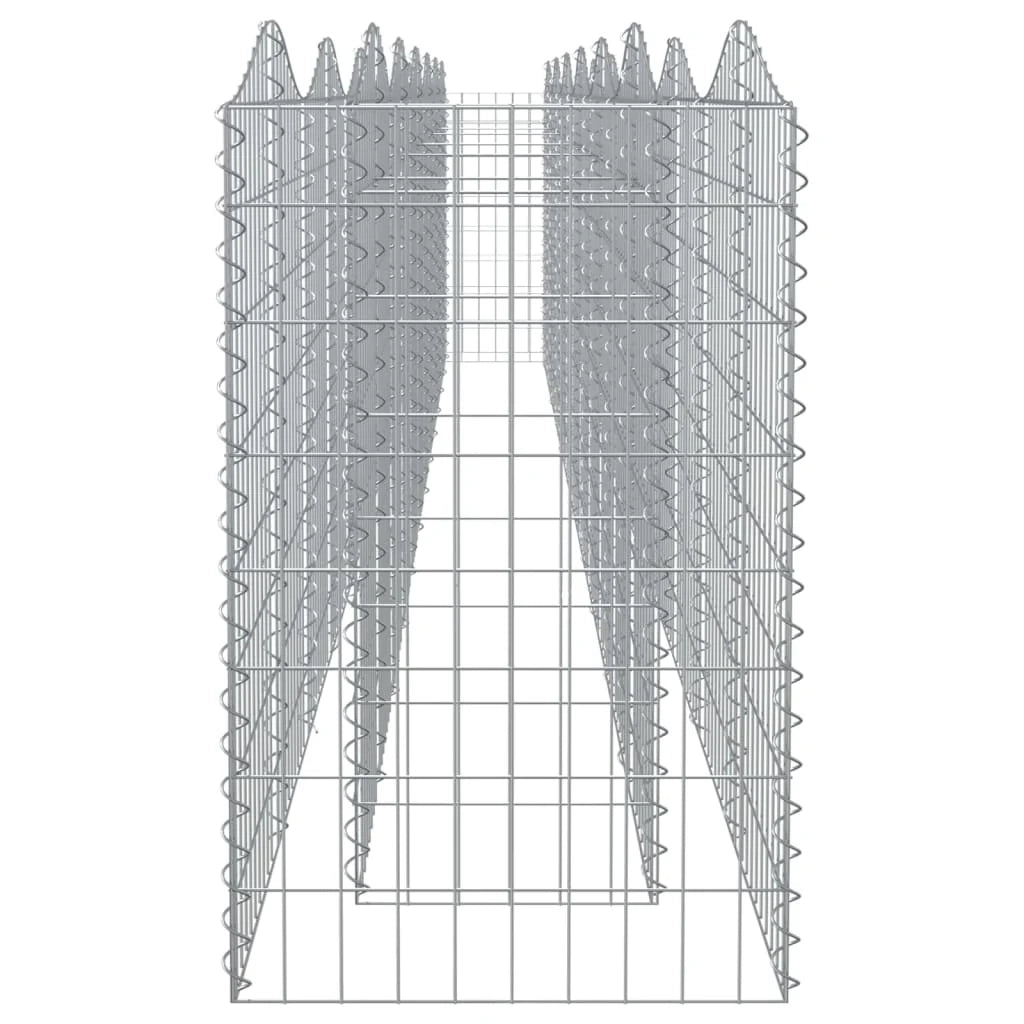 Gabbione ad arco rialzato 600 x 50 x 100 cm in ferro zincato Argento 02_0039939