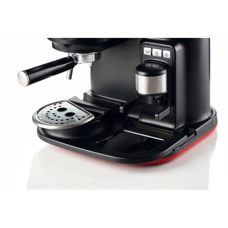 Macchina da Caffè con Macinacaffè - Montalatte - 15 Bar - 1080 Watt - Rosso