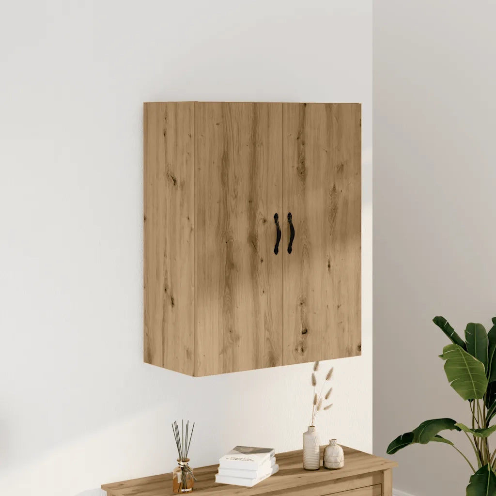 Mobile a Parete Rovere Artigianale 69,5x34x90 cm in Truciolato