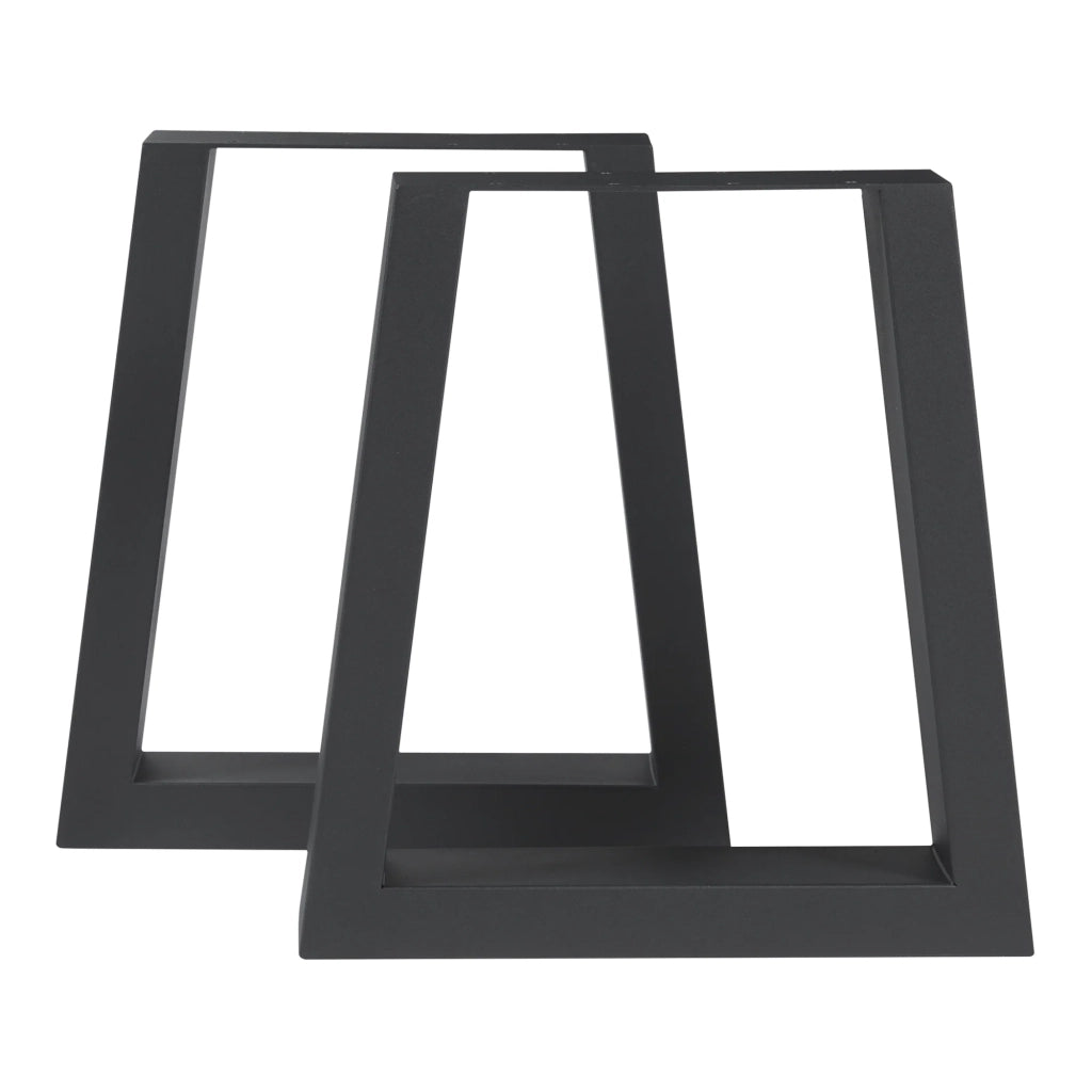Set di 2 gambe per tavolo da arredamento moderno design originale fai da te acciaio Marstal 42 x 40 cm nero 03_0009688