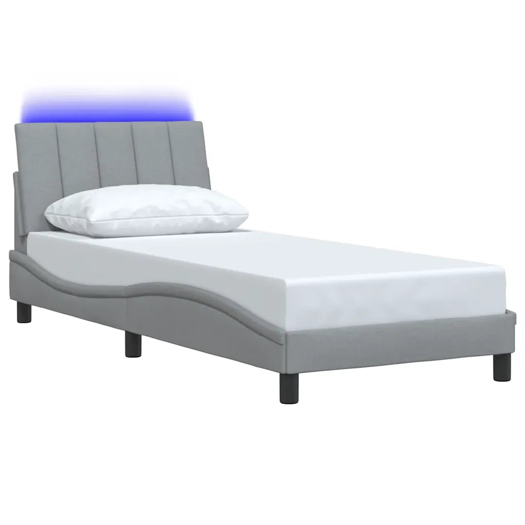 Giroletto senza Materasso Hanko Grigio Chiaro 90x200 cm Tessuto 3310433