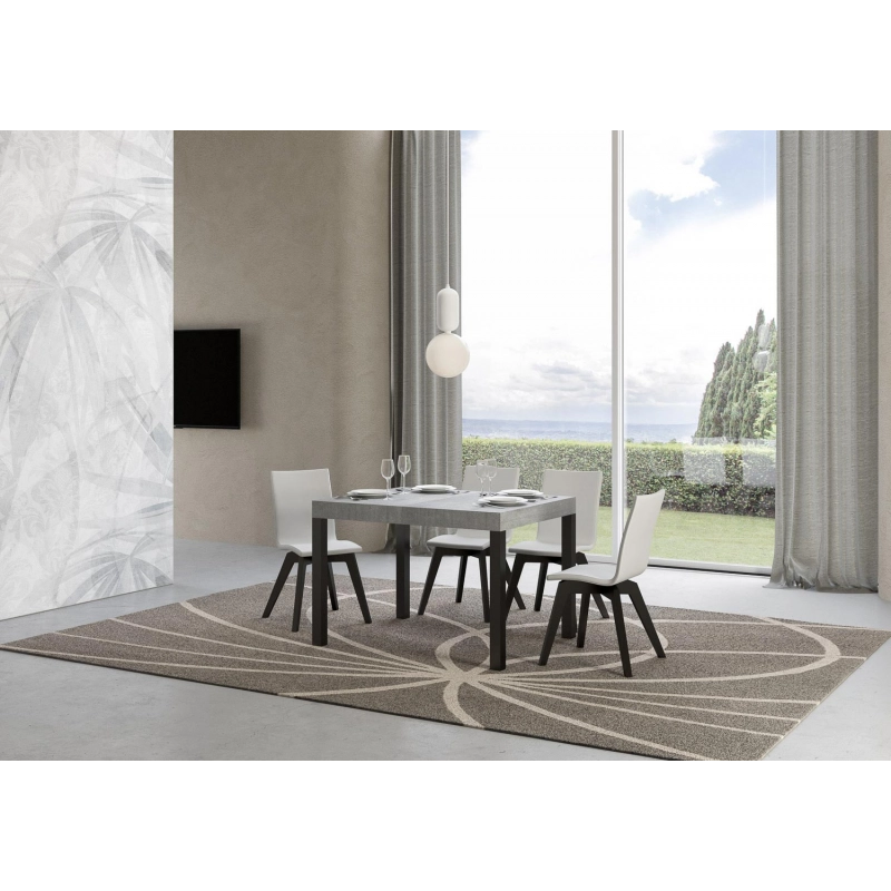 Tavolo allungabile 70x110/194 cm Everyday telaio Antracite - Cemento