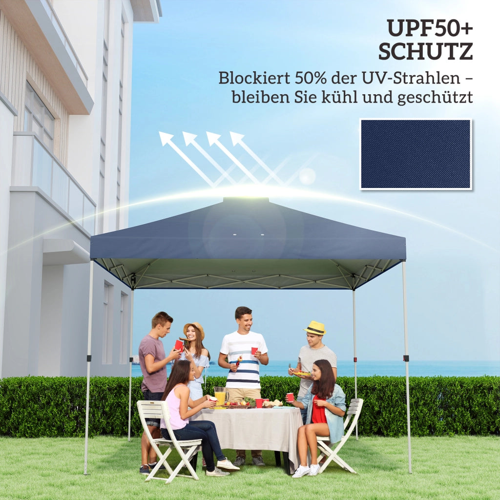 Copertura per gazebo 3x3 m UV50+ impermeabile blu ¨C zephmum ¨C 8 fori di drenaggio