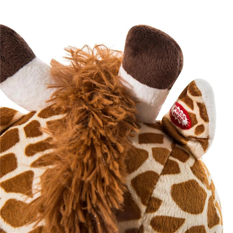DONDOLO IN LEGNO GIRAFFA PER BAMBINI IN MORBIDO PELUCHE CON SUONI