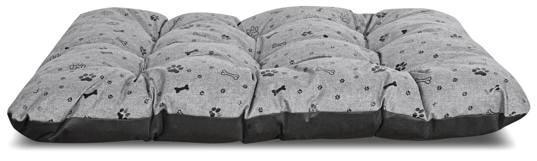 AIO FACTORY 120x80 cm PRESTIGE Letto per cani impermeabile Ossa nere