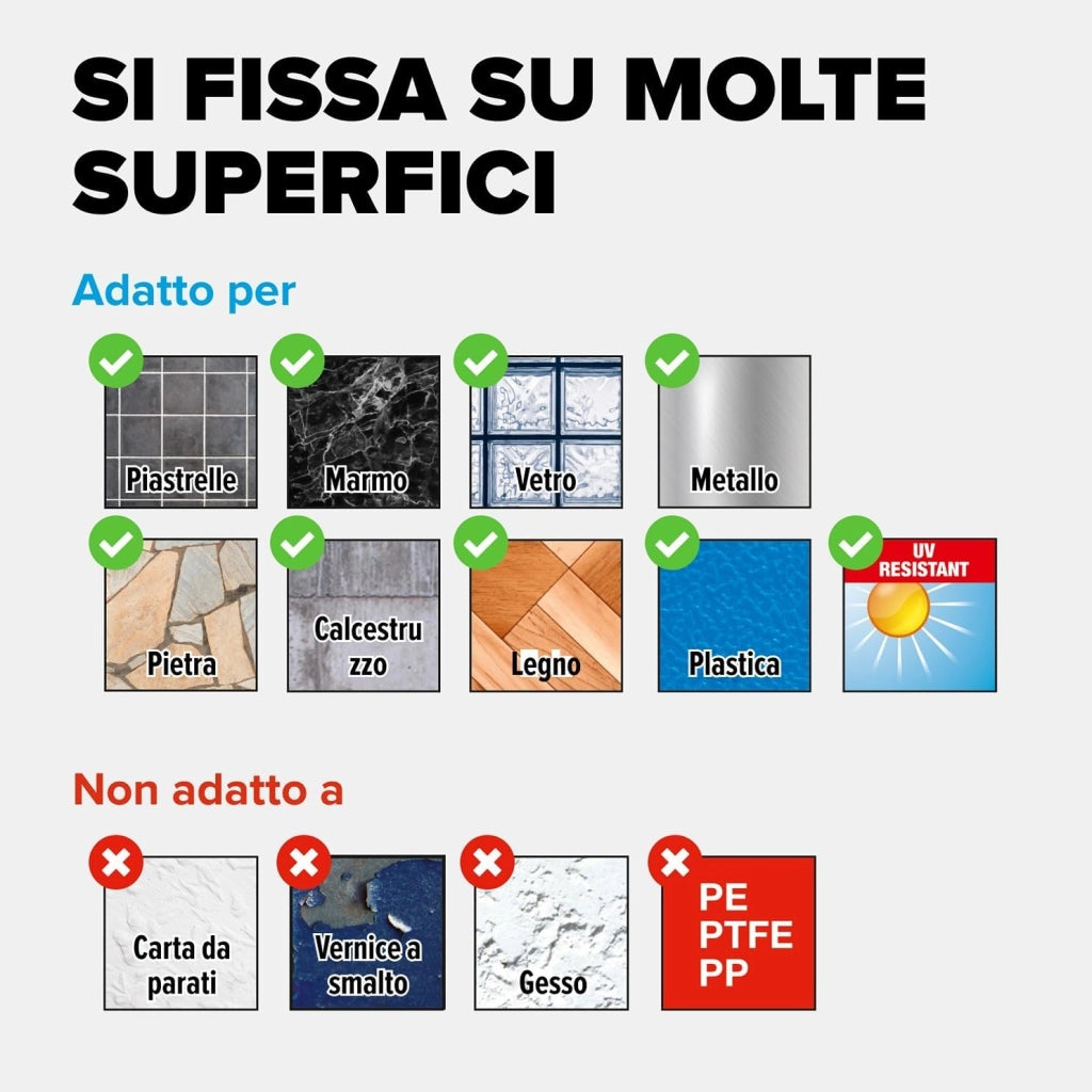 MOON GREY Portasciugamani a 2 Bracci per bagno e WC in stile industriale e bagni moderni - Senza foratura, soluzione adesiva inclusa - 84 mm x 50 mm x 456 mm - Grigio opaco