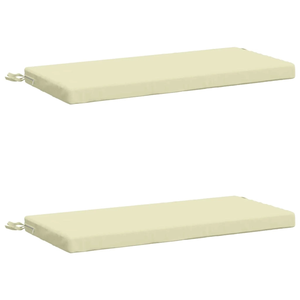 Cuscini per Panchina a 2 Pezzi SOEST 2 pz 100% Poliestere Crema 948651