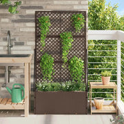vidaXL Fioriera Marrone 70 x 30 x 135 cm Metallo
