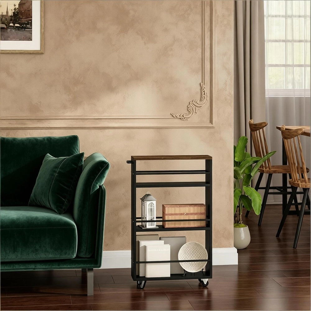 Carrello Multiuso Stretto ¨C Minimal ¨C Cucina con Ruote Portatile