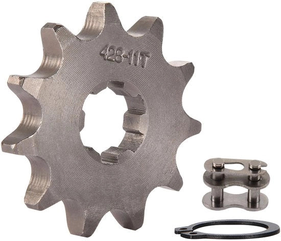 Vite per Assale Anteriore in Acciaio Inossidabile 428 11T 17mm - Sostituzione per 50cc/70cc/90cc/110cc/125cc - Alta Qualità Acciaio Inossidabile - Facile da Installare - Buona Resistenza alla Corrosione