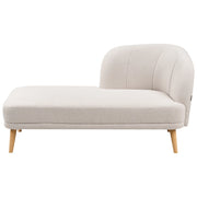 Chaise longue  a destra Tessuto poliestere beige chiaro Mobili da soggiorno tradizionali
