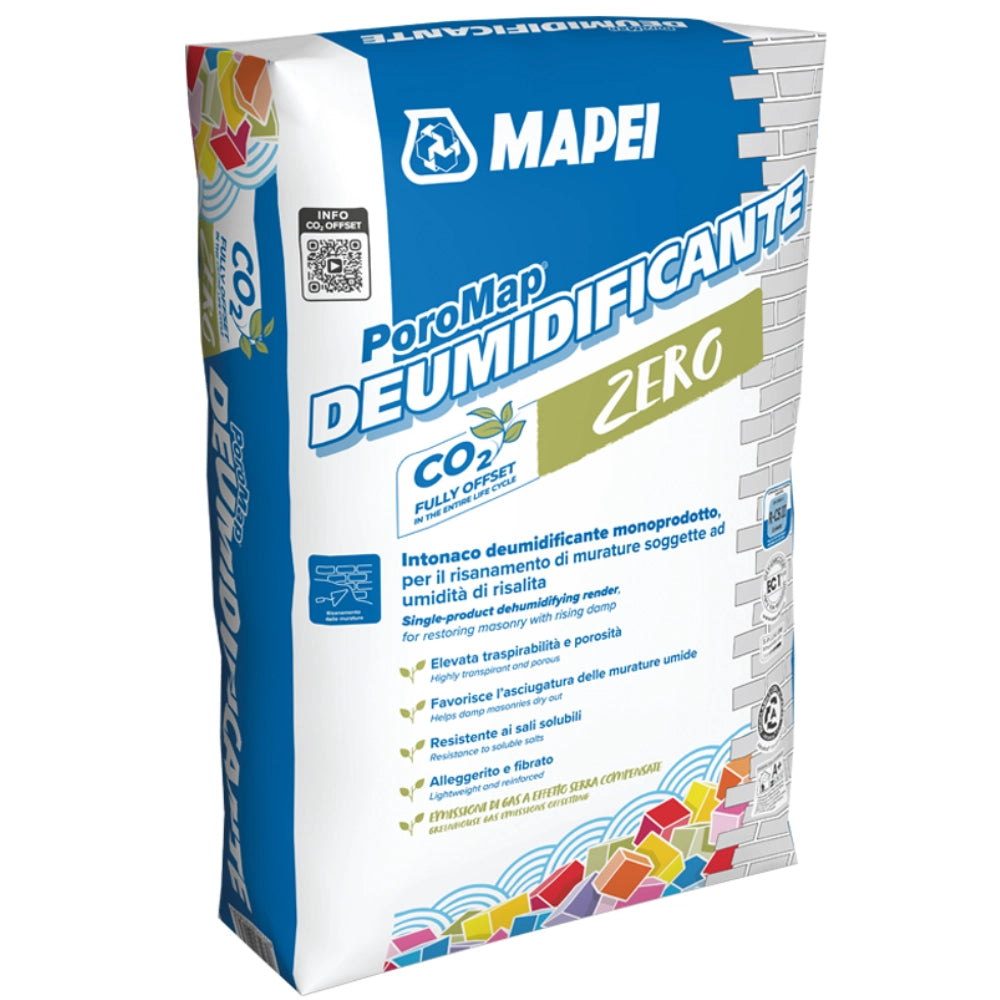 Poromap intonaco deumidificante 20 kg per risanamento murature 10 sacchi