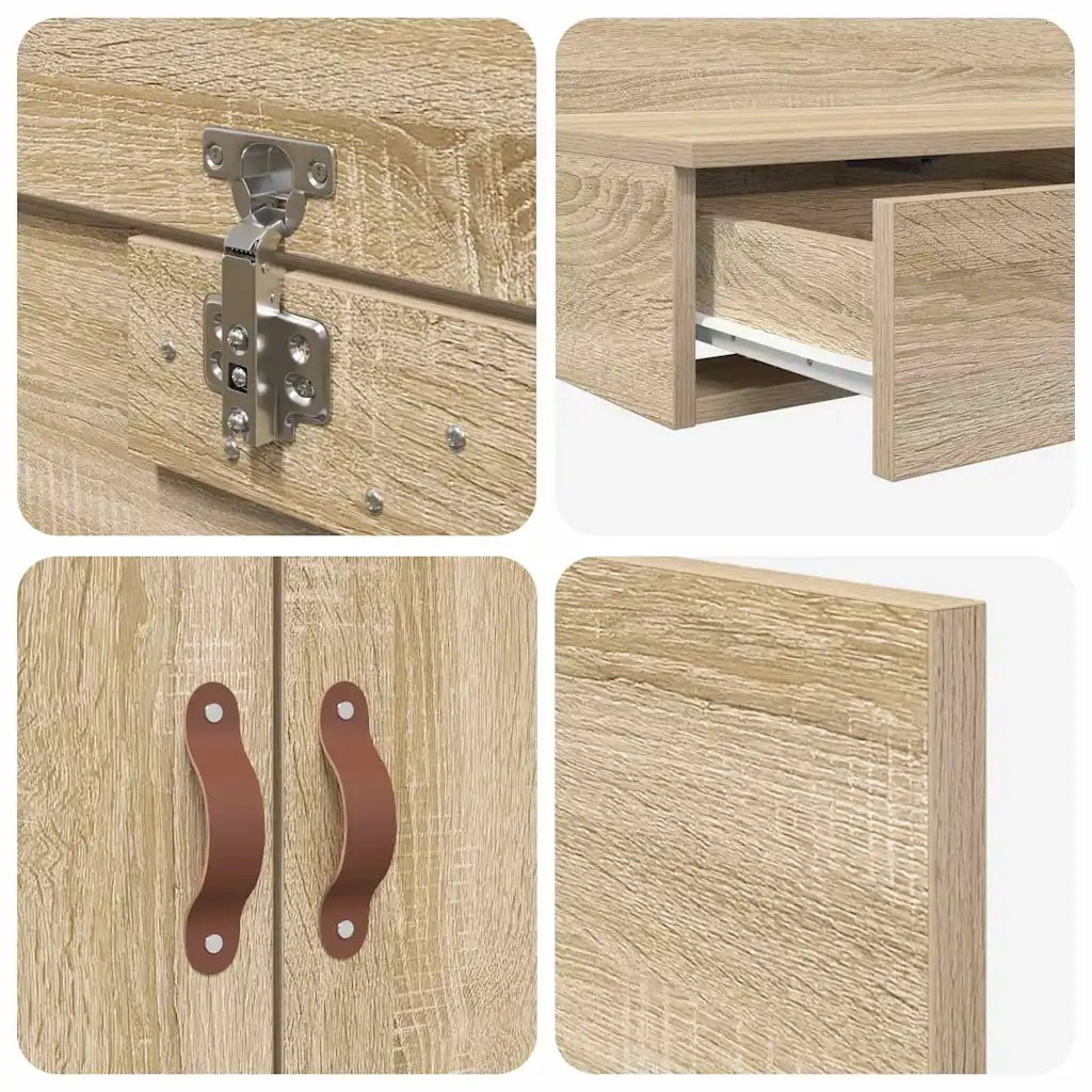 Struttura letto con contenitore Rovere Sonoma 160 cm 3335655