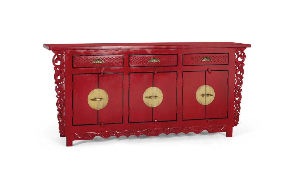 Credenza con 6 ante e 3 cassetti in legno di mango