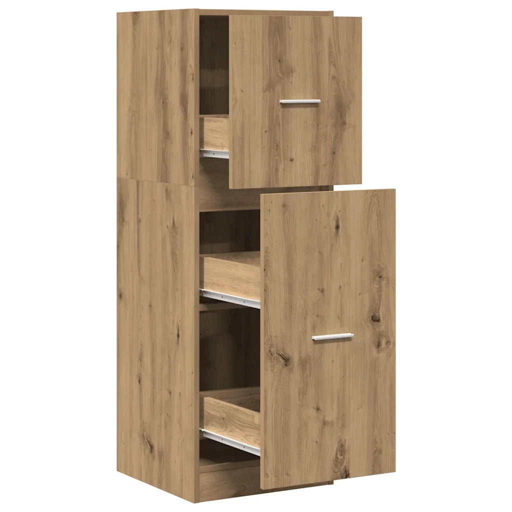 Mobiletto multifunzionale da farmacia per la cucina 40 x 41 x 118 cm finitura in rovere ingegnerizzato realizzato artigianalmente 02_0050645