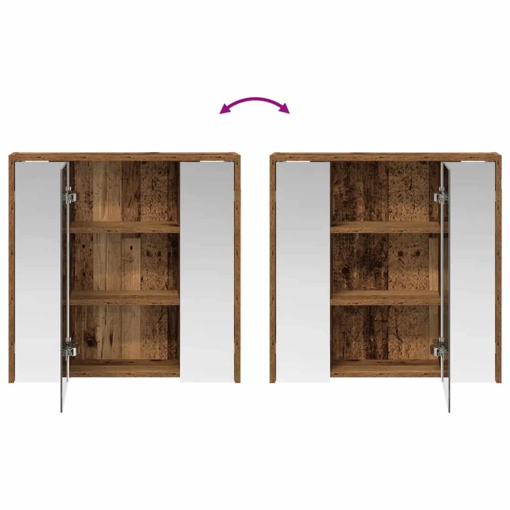 Mobiletto per specchio da bagno Legno vecchio