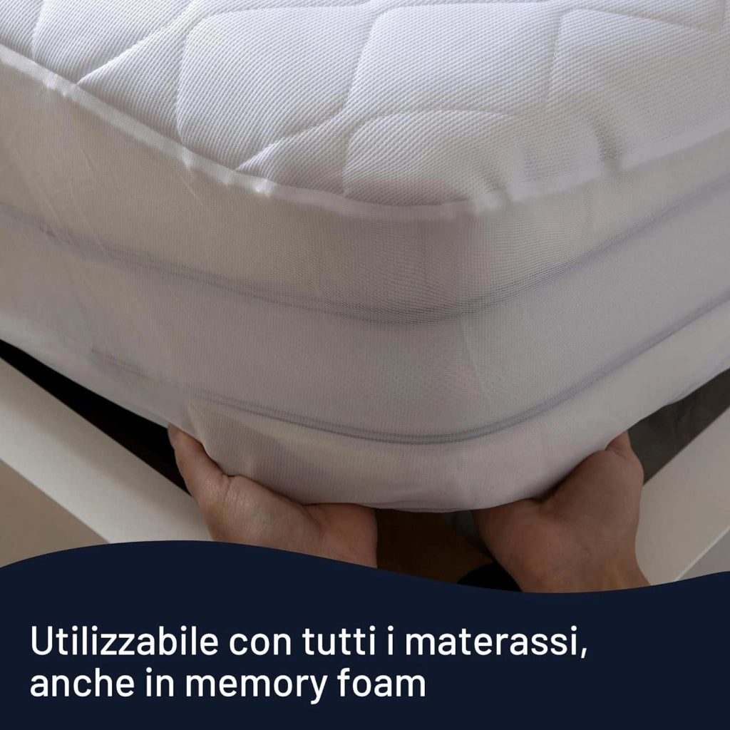 Imetec 16728 Scaldasonno Adapto Maxi Coprimaterasso Singolo 195x90 cm 150W 6 Temperature Basso Consumo Tessuto Anallergico colore Bianco