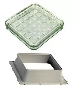 PIASTRA VETRO 20x20x2,7 cm - 10 pezzi