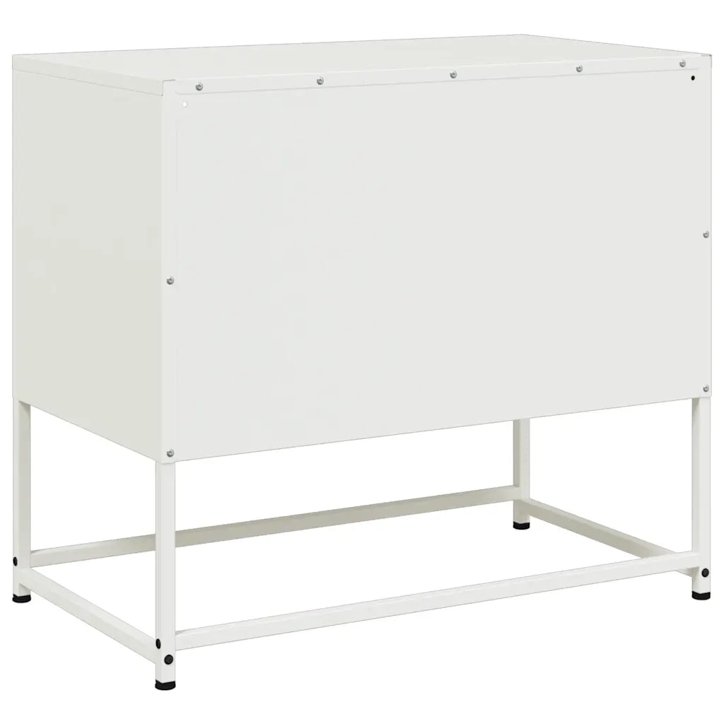 Mobile TV Bianco 68x39x60,5 cm in Acciaio
