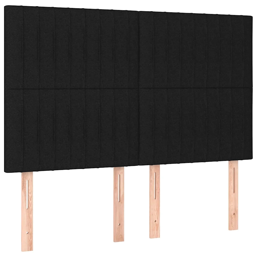 Giroletto senza Materasso-Struttura Letto Nero 140x190 cm in Tessuto 618553