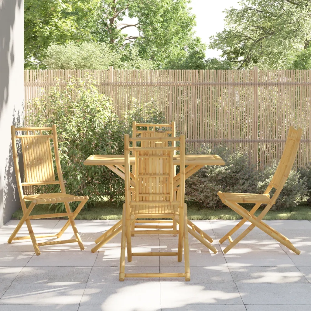 Set da Pranzo da Giardino 5 pz | Set Salotto da Giardino in Bamb¨´
