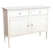 Credenza / Porta tv buffet mod spillo Shabby chic bianco anticato con 2 ante