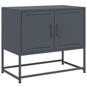 Mobile TV multimediale scaffale TV credenza mobile TV sala da pranzo soggiorno camera da letto antracite 68,5 x 39 x 60,5 cm acciaio antracite 02_0026406