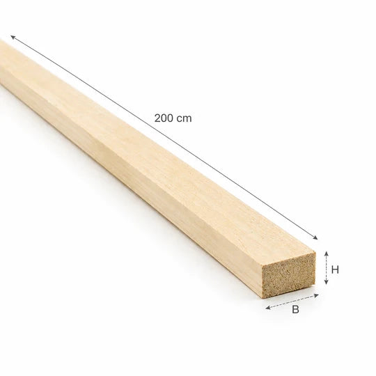 listelli grezzi abete  50 x 60 x 2000 mm 2 pz.