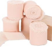 Lint rollen premium in chiffon nudo - 1 1/2 pollici - 55m - con imballo di regalo per decorazione di matrimonio e feste