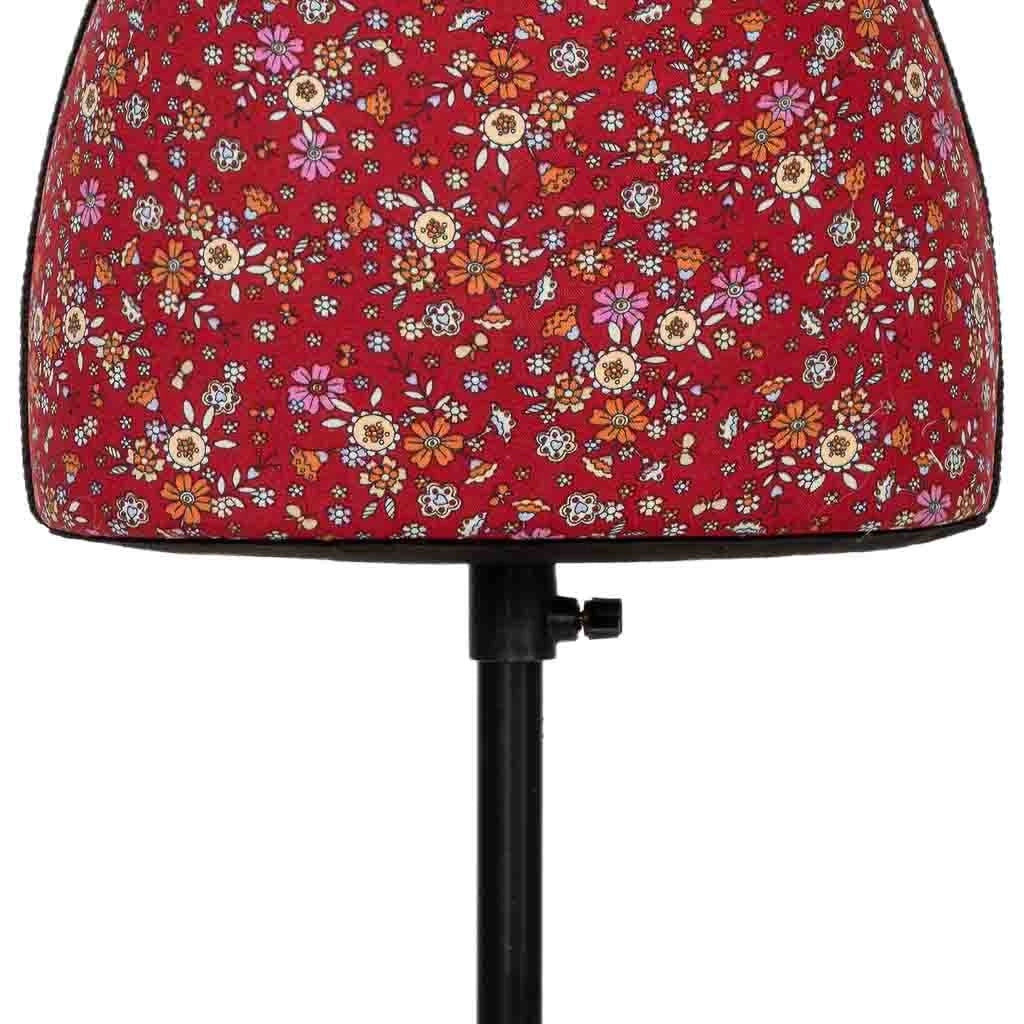 Manichino legno schiuma con tessuto rosso 37.5x24x168 cm
