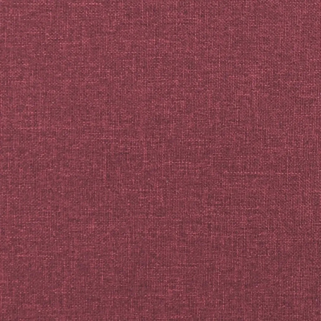 Divano a 3 Posti con Poggiapiedi Rosso Vino 180 cm in Tessuto 3201157