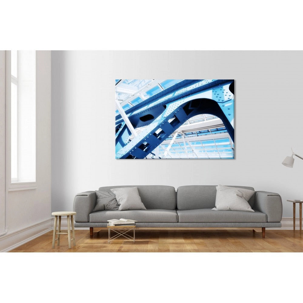 Costruzione astratta moderna - Quadro Canvas su telaio in legno Misura: 140x100 cm