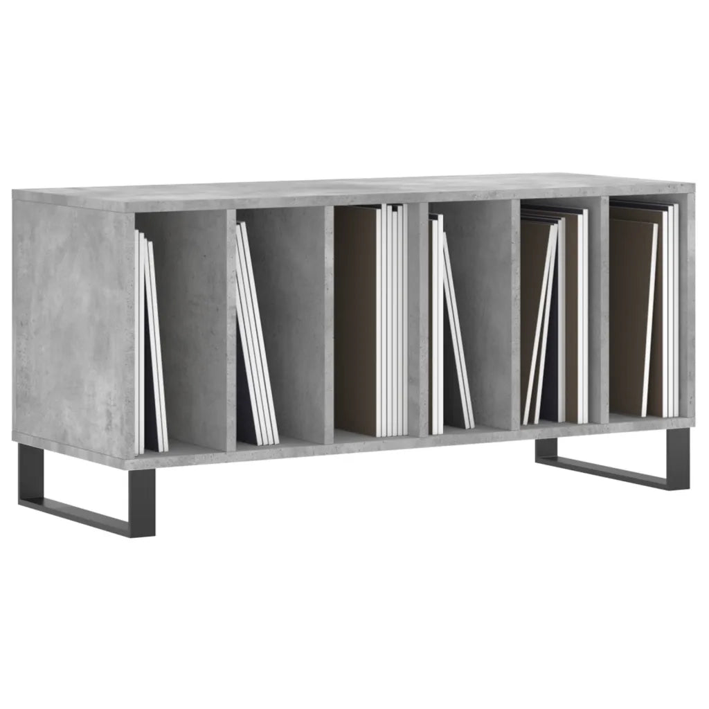 Mobile Porta Dischi Grigio Cemento 100x38x48 Legno Multistratocod mxl 128114