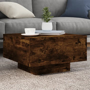 Tavolino da Salotto-Tavolino da soggiorno-Tavolo Rovere Fumo 55x55x31cm in Legno Multistrato
