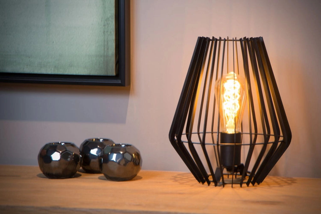 Lucide REDA lampada da tavolo E27 40W nera 78598/01/30