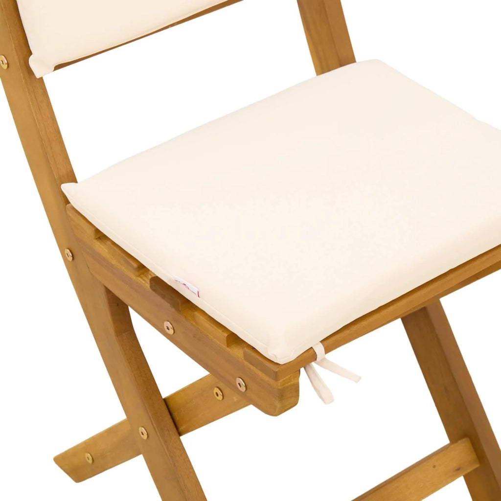 Sedie Bistro da Giardino 6 pcs Bianco Crema 38 x 46 x 85 cm