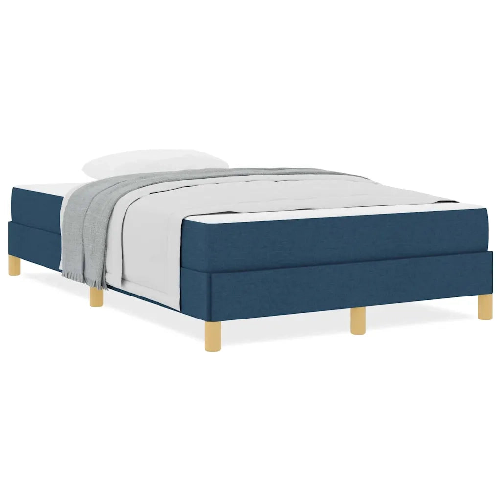vidaXL Letto a molle Blu e Marrone 120 x 200 cm