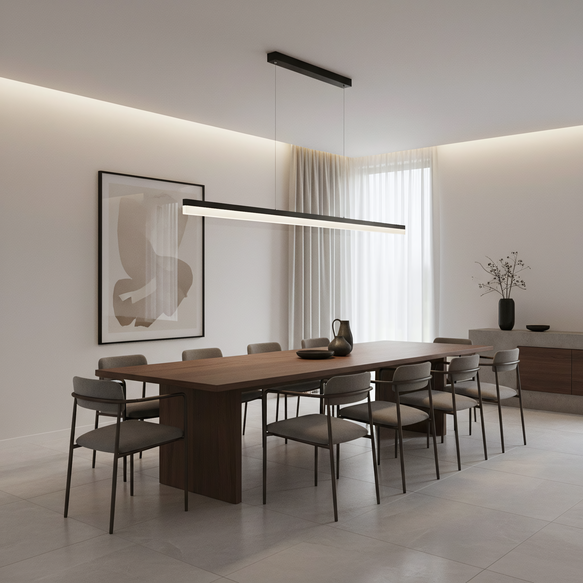 Lampada Da Soffitto Led App1695-cp 200 Cm Black