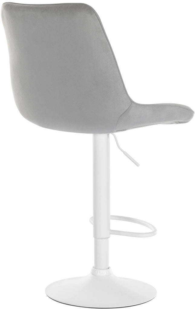 Sgabello Toni Velvet grigio,bianco