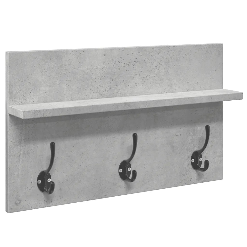 Set Mobili da Ingresso 4 pz Grigio Cemento in Legno Multistrato