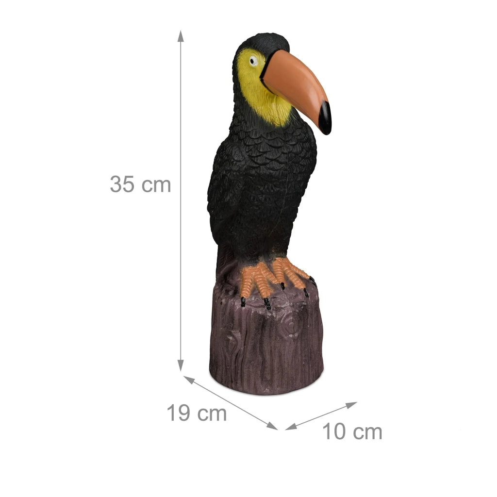 Statua decorativa da giardino tucano esotico 30 x 20 x 30 cm atmosfera in plastica multicolore 13_0015634