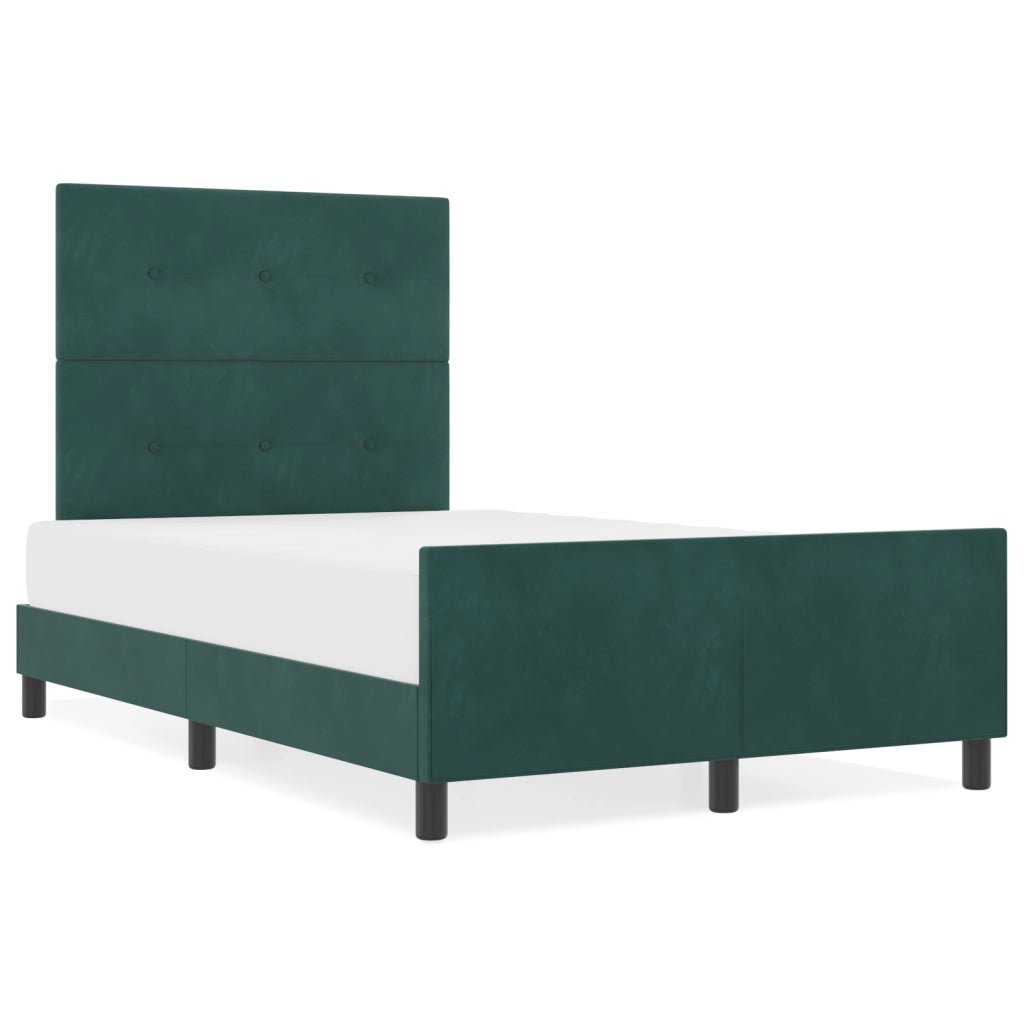 Struttura Letto  Verde Scuro 120x200 cm Velluto