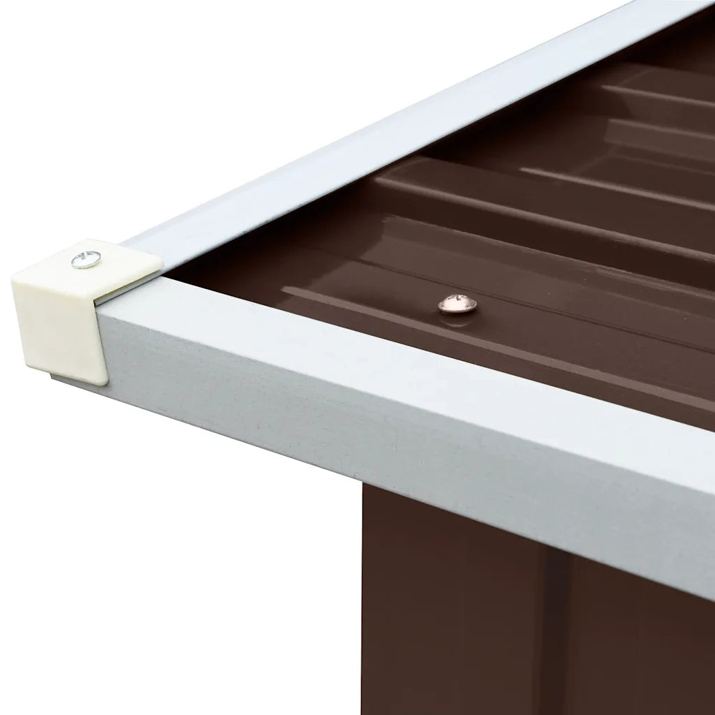 Capannone in Acciaio Zincato 172x91x154 cm Marrone 47081