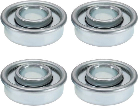 Sostituenti per assi di rotazione 4 pezzi - Diametro esterno 28,6 mm - Diametro interno 12,2 mm - Diccia 9,8 mm - Acciaio - Adatti per tagliatrici di erba - Sostituenti per assi di rotazione