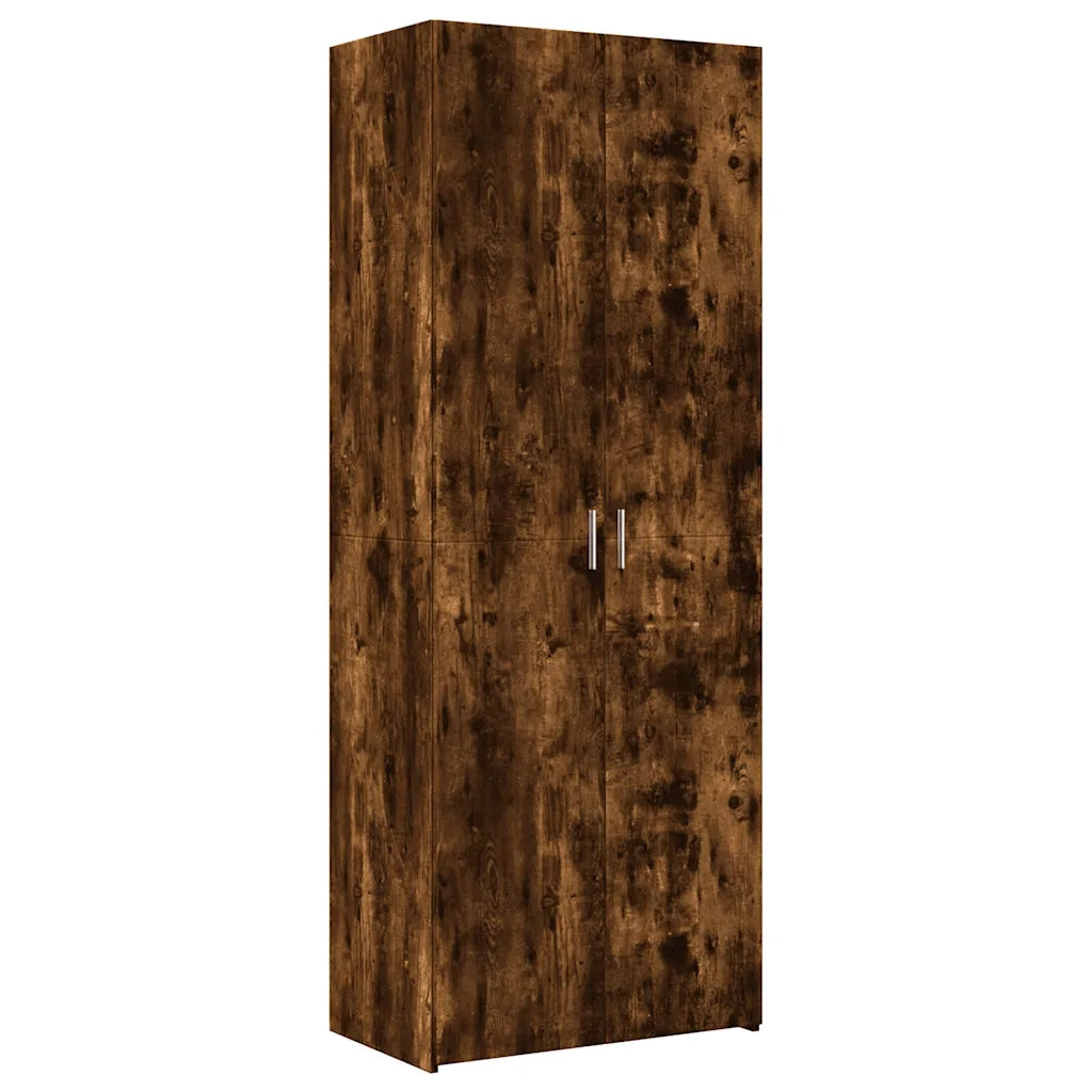 vidaXL Armadietto Rovere Fumo 70x42,5x225 cm in Legno Multistrato