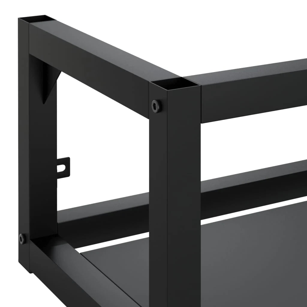 Telaio lavabo da bagno sospeso 79 x 38 x 31 cm ferro nero 02_0006761