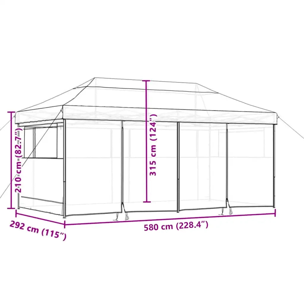 Tendone Pop-up Talpa 580 x 292 x 315 cm Tessuto Oxford 3415554